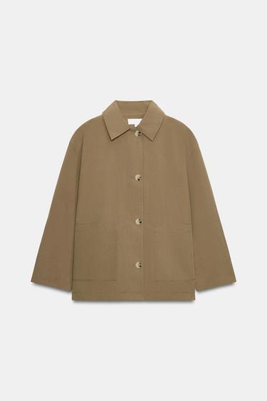 VESTE À POCHES PLAQUÉES - Kaki de Zara - Image 6