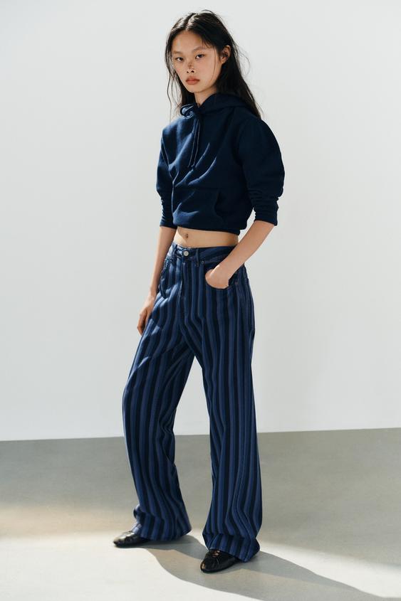 TRF MID-WAIST STRIPED JEANS - Stripes by Zara - Image 0