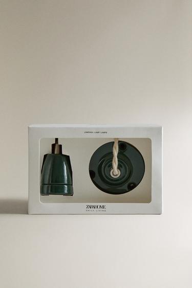 CERAMIC CEILING LIGHT CABLE - Green by Zara - Image 4