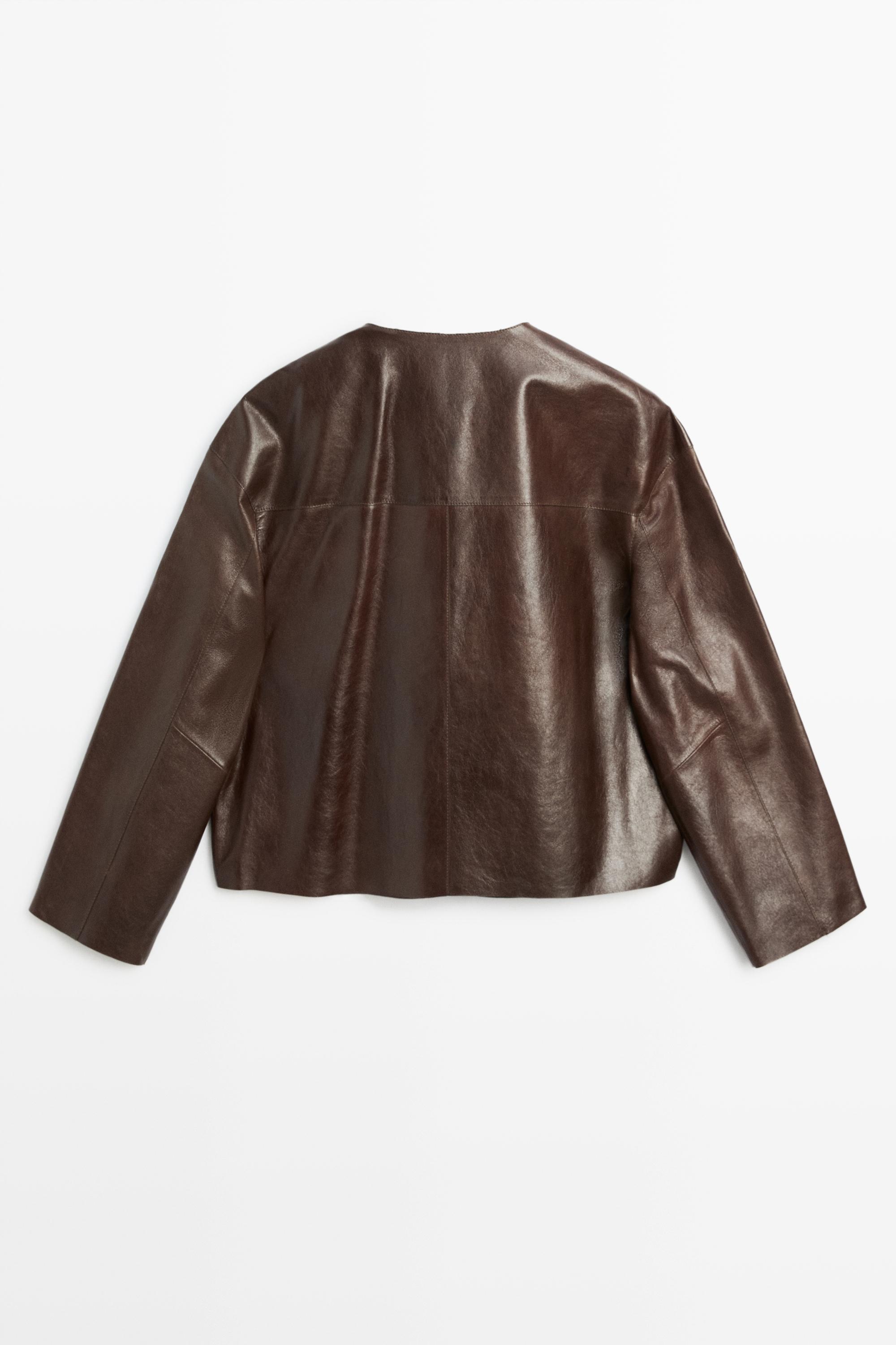 Nappa leather toggle jacket