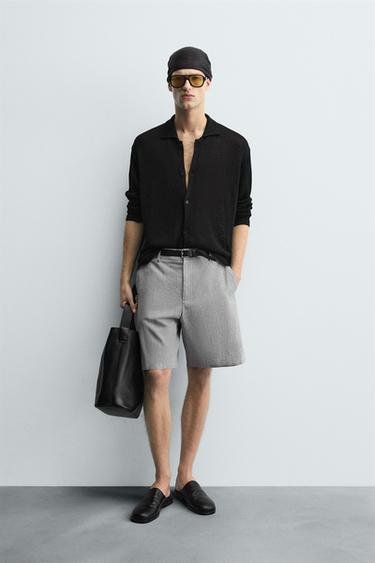 SURCHEMISE EN MAILLE COUPE DÉCONTRACTÉE - Noir de Zara - Image 0