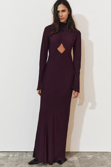 ZW COLLECTION CUT-OUT MAXI DRESS — Eggplant 2