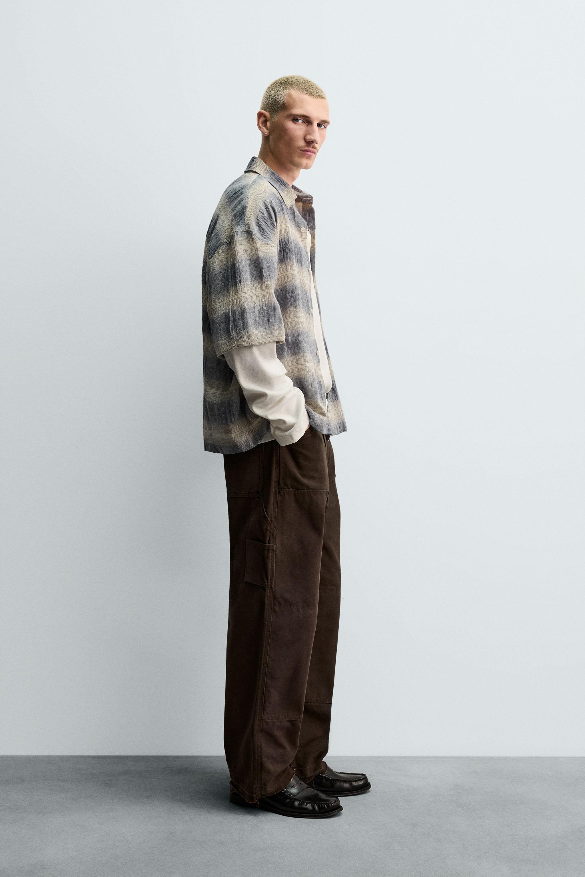 TEXTURED PLAID SHIRT