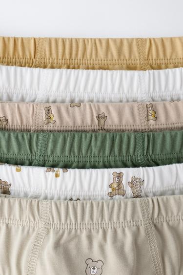 2-6 YEARS/ 6-PACK OF BEAR PRINT BRIEFS - Multicoloured by Zara - Image 1