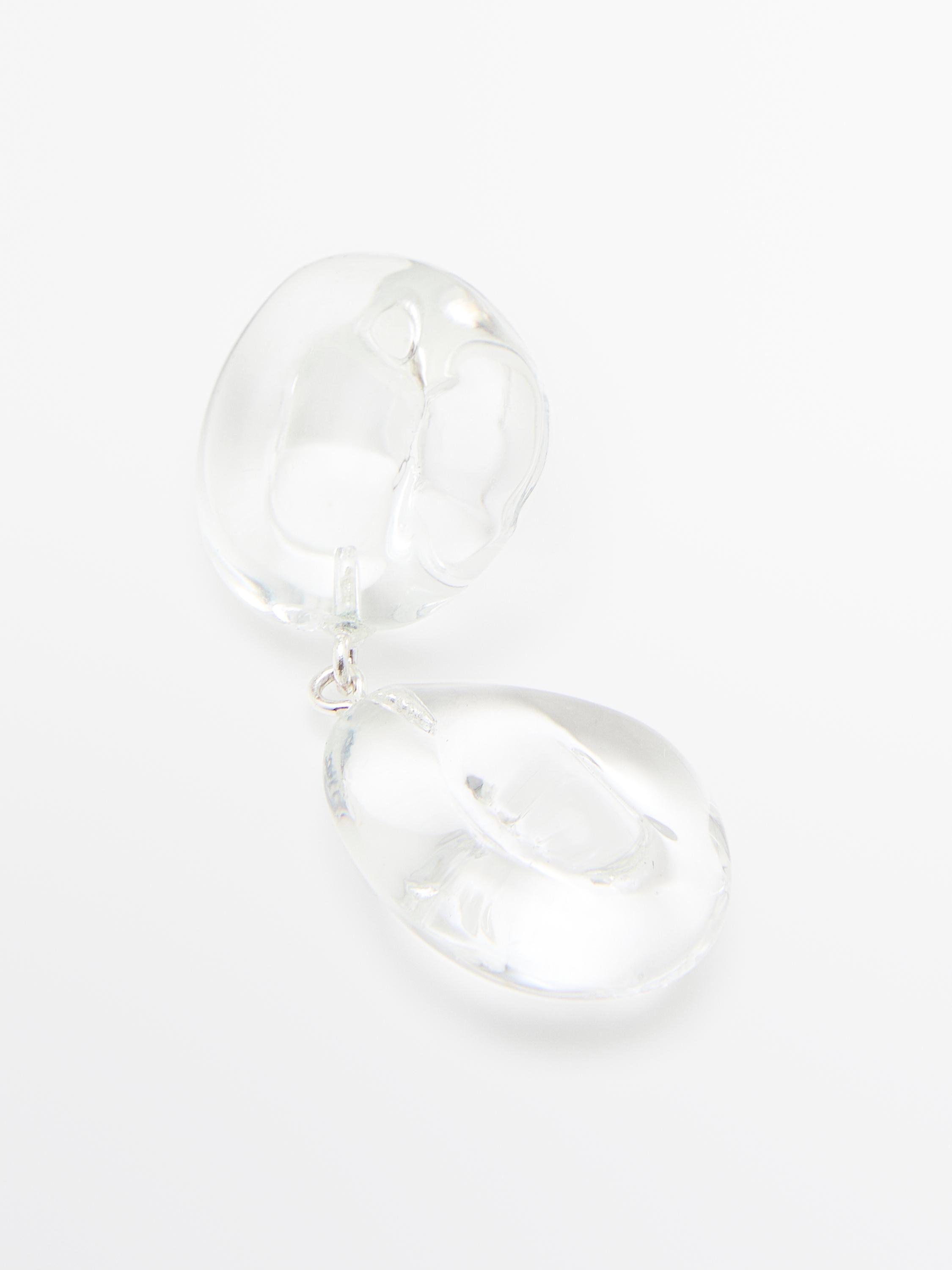 Boucles d'oreilles pièces en verre