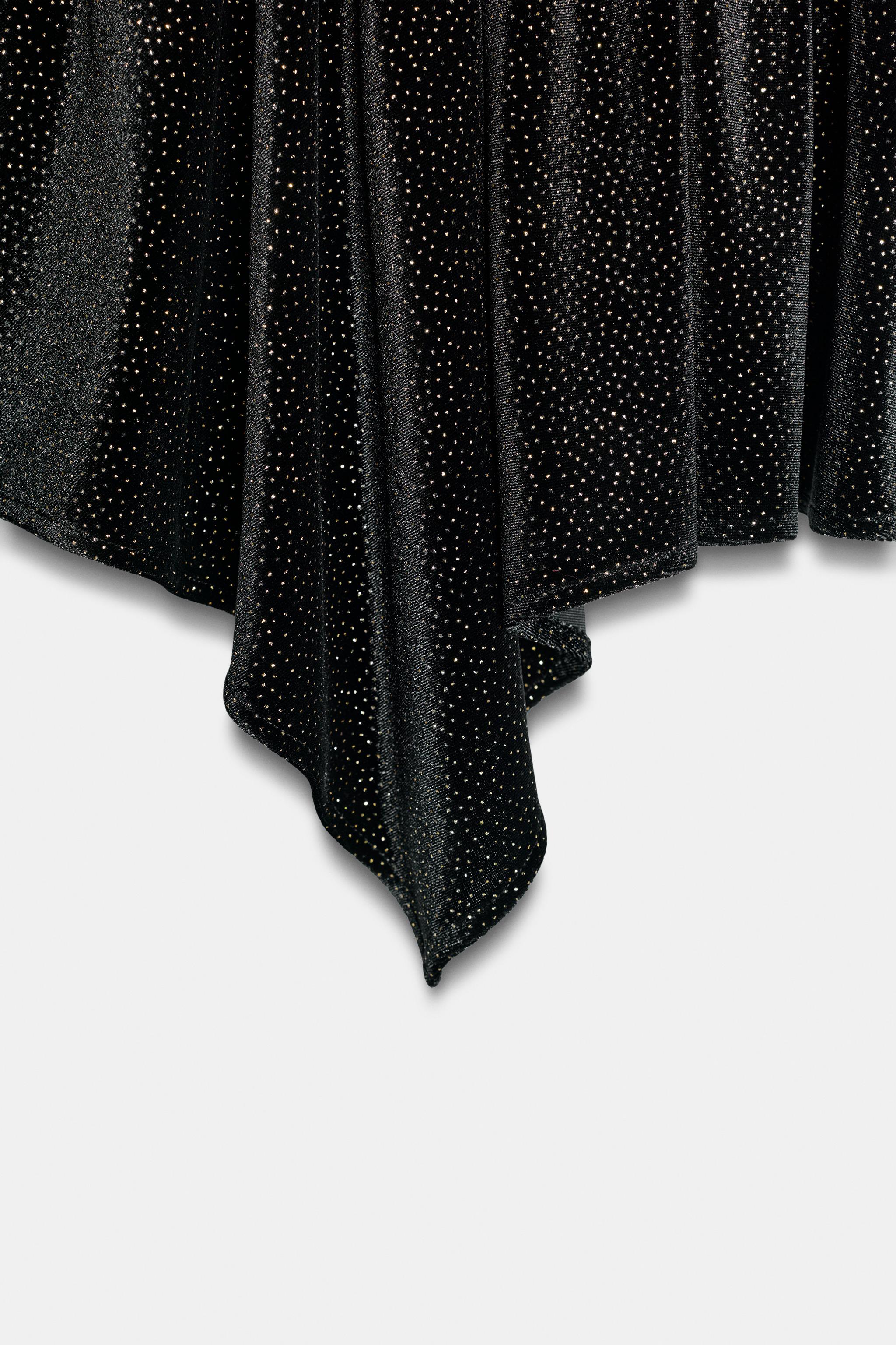 SPARKLY VELVET MINI DRESS