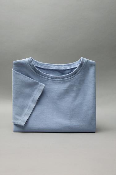 FADED-EFFECT T-SHIRT - Blue by Zara