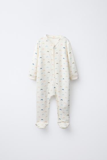PIJAMA ENTERO VELVETÓN ARCOÍRIS - Crudo de Zara - Imagen 0