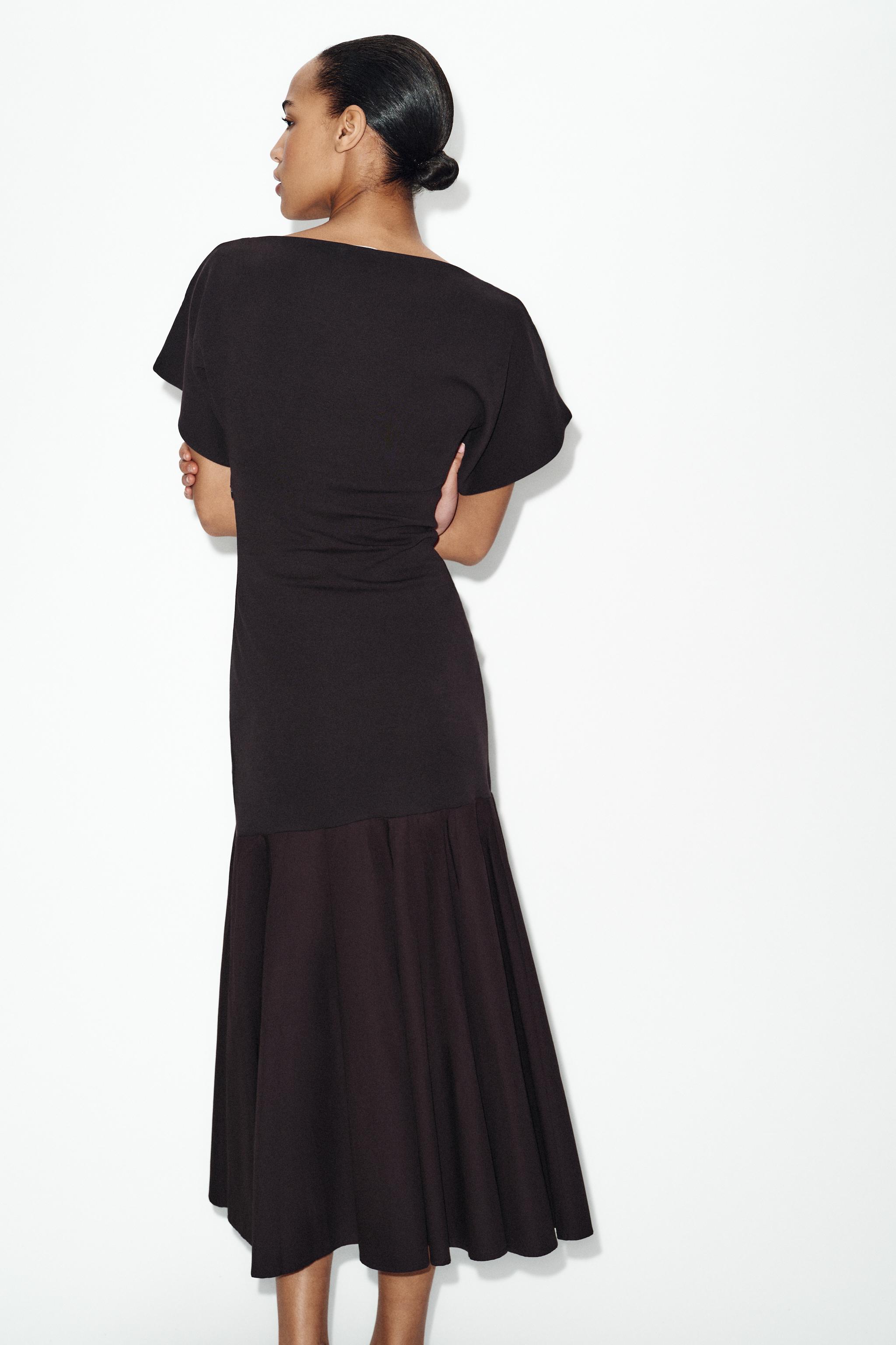 COMBINED INTERLOCK DRESS - Chocolate | ZARA Canada