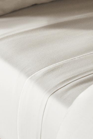 Zara SATEEN FLAT SHEET (500 THREAD COUNT) - White - Image 0