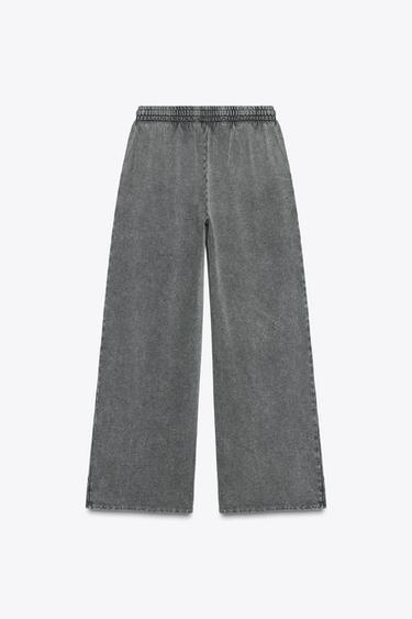 PANTALON EFFET DÉLAVÉ - Gris foncé de Zara - Image 6