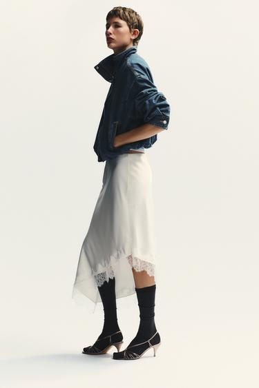 VESTE EN DENIM TRF - Bleu de Zara - Image 4