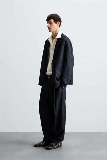 COSTUME DENIM COUPE DÉCONTRACTÉE - VERT KAKI-MOYEN de Zara - Image 1