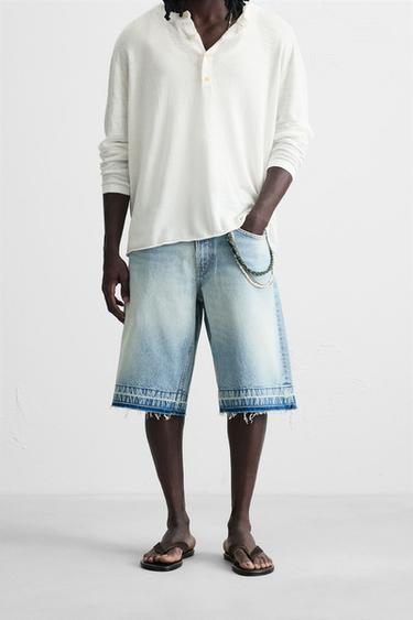 DENIM-BERMUDASHORTS IM BAGGY-FIT - Hellblau von Zara