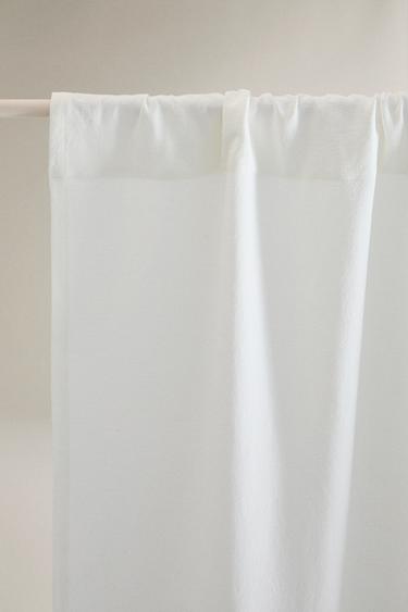 RIDEAU COTON LIN OPACITÉ ÉLEVÉE - Blanc cassé de Zara - Image 1