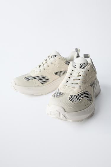 Zara THICK SNEAKERS - Off White