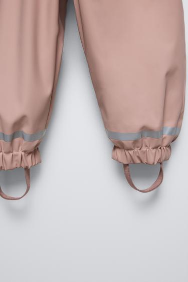 WATER-RESISTANT RUBBERISED DUNGAREES - Pink by Zara - Image 3