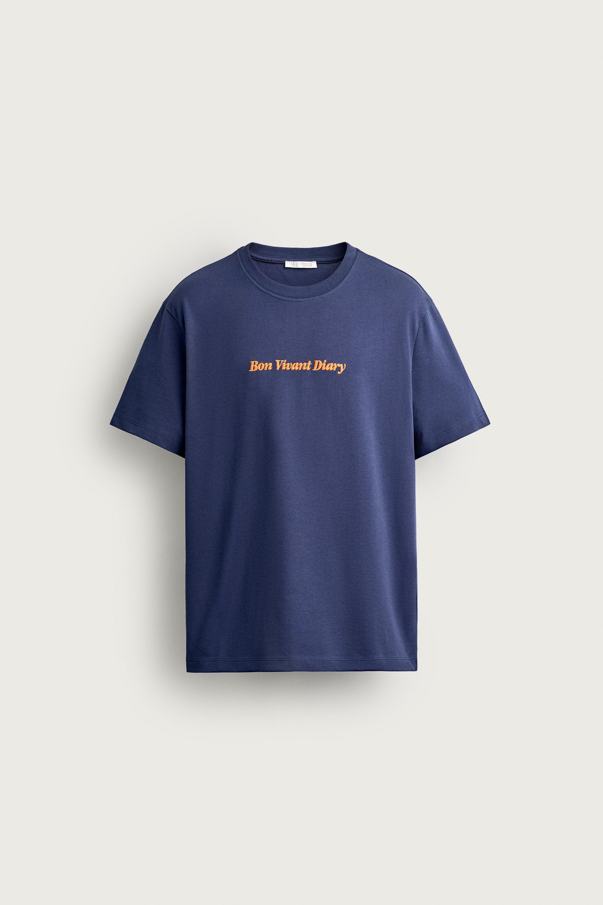 Zara RELAXED FIT YAZI İŞLEMELİ T-SHIRT görsel 6