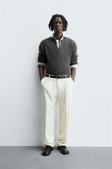 BUTTONED KNIT POLO SHIRT - Grey by Zara