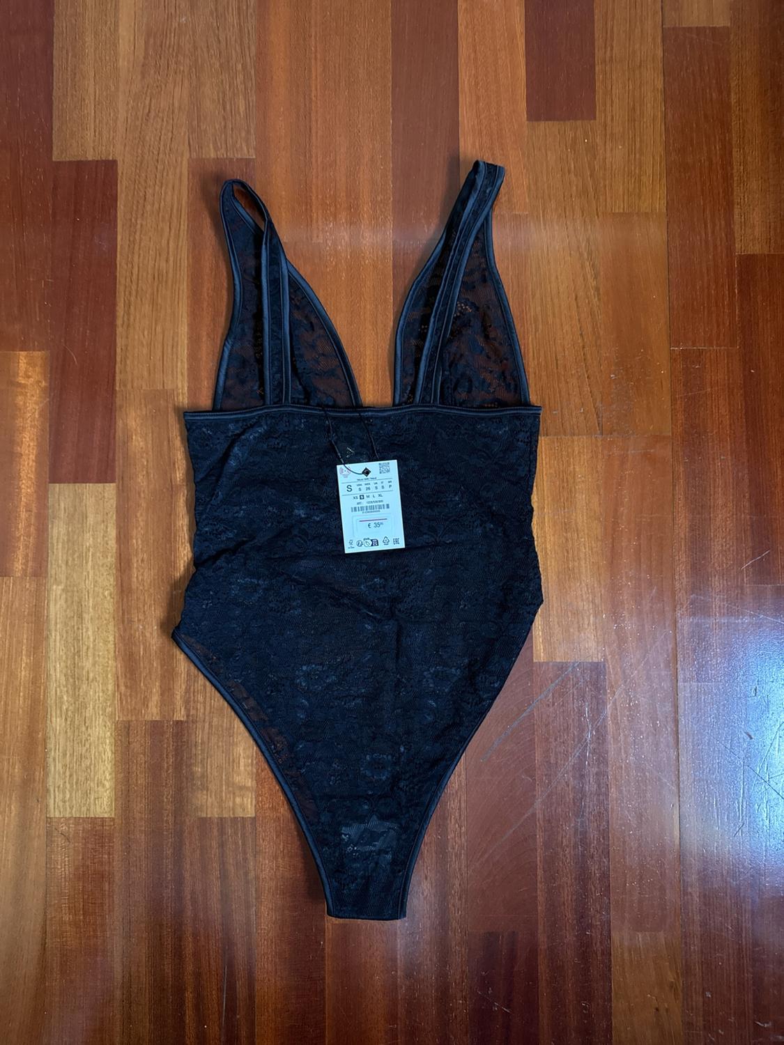 CONTRAST LACE BODYSUIT - Image 2