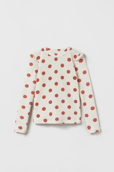 Zara KIDS/ POLKA DOT RASH GUARD - Ecru - Image 0