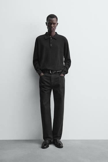 STRAIGHT ANKLE FIT JEANS - Black by Zara