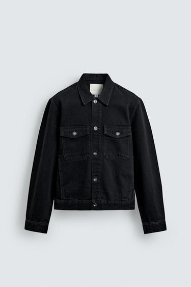 BASIC DENIM JACKET - Black by Zara