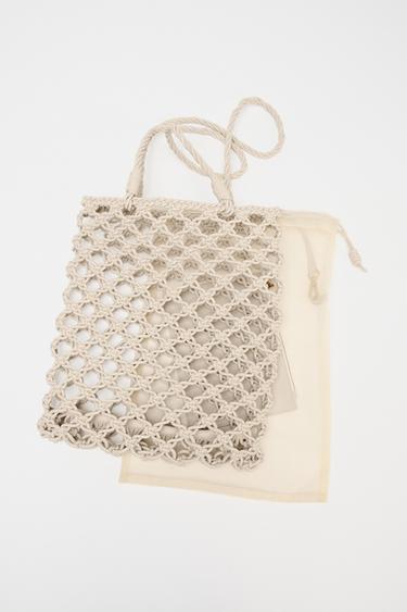 SHOPPER TRESSÉ - Écru de Zara - Image 5