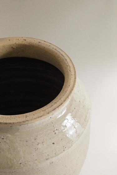 VASE HAUT EN CÉRAMIQUE - Écru de Zara - Image 1