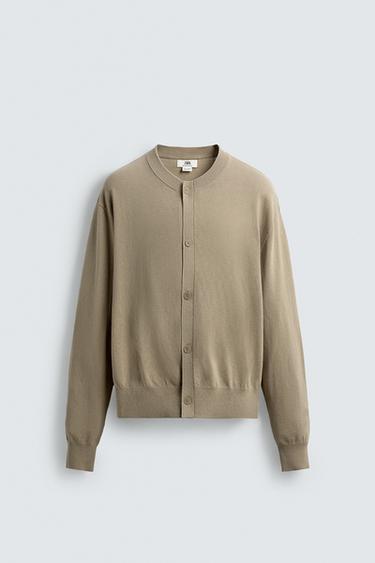 COTTON-RAMIE CARDIGAN - Beige by Zara - Image 6