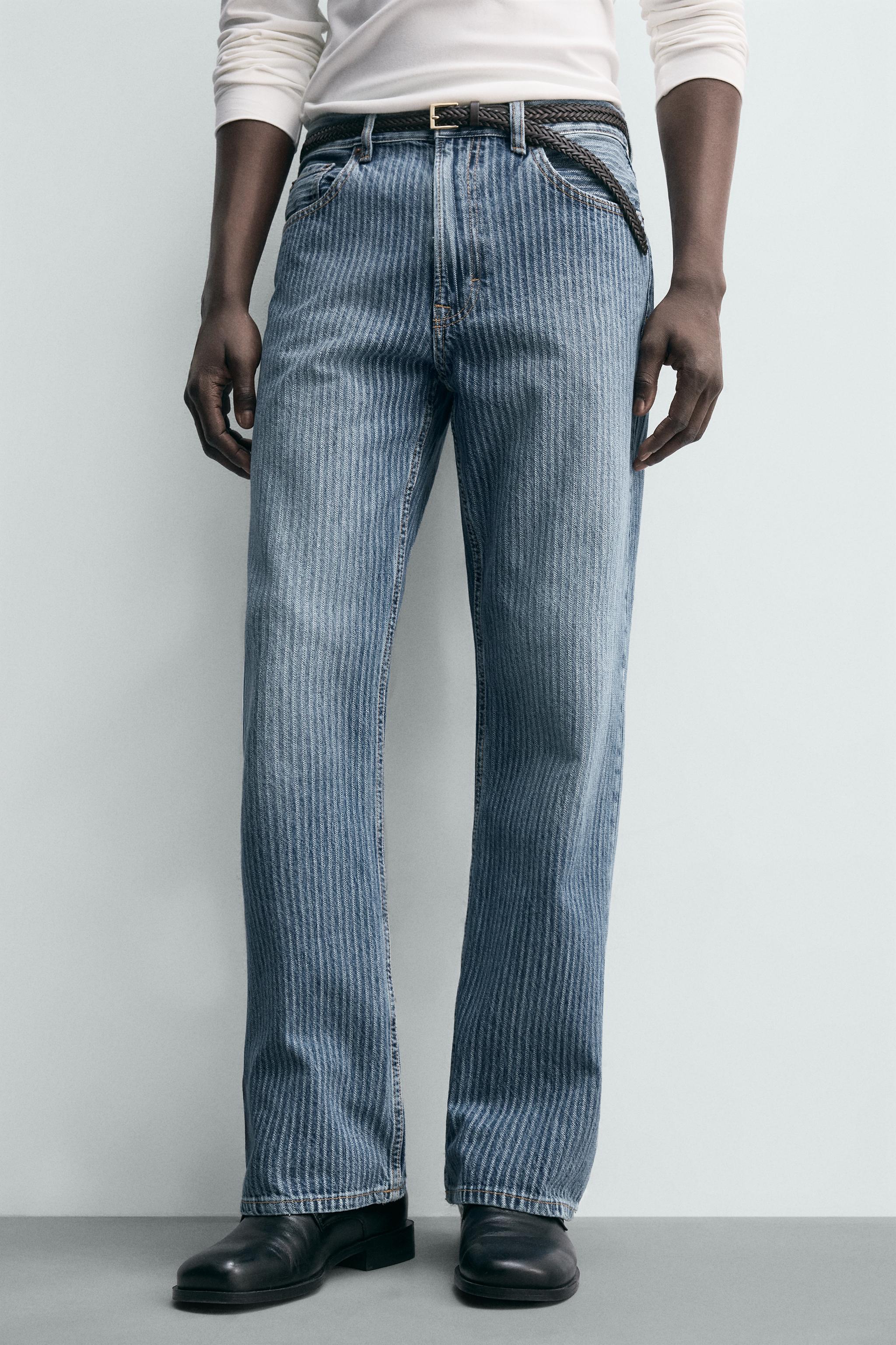STRUCTURED STRAIGHT-LEG BOOTCUT JEANS