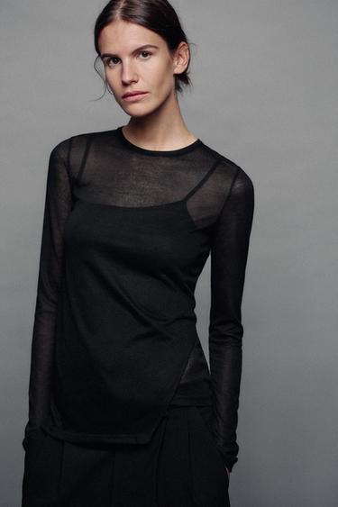 DOUBLE LAYER T-SHIRT — Black 1
