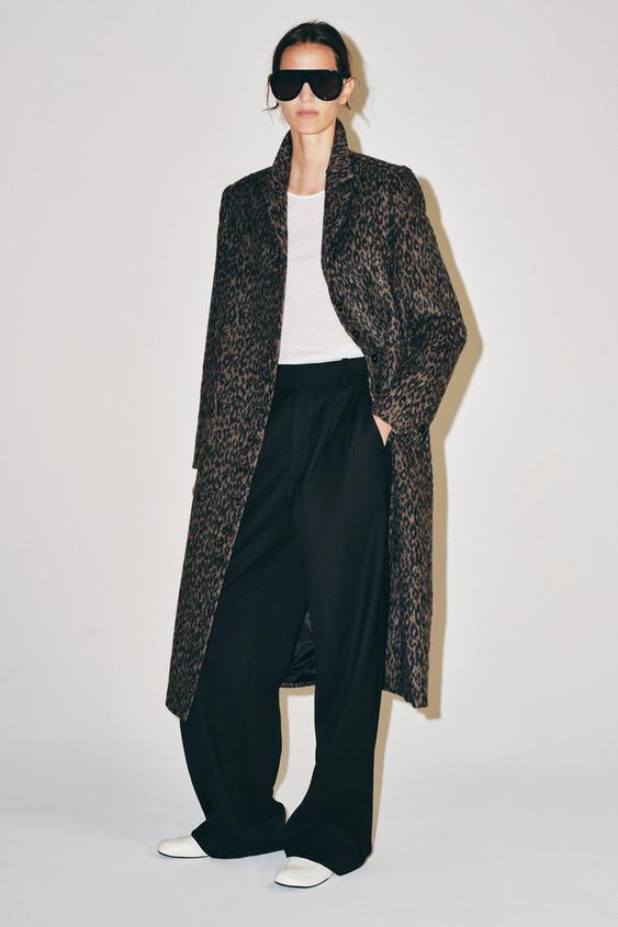 ZW COLLECTION LONG ANIMAL PRINT COAT - Leopard  de Zara - Imagen 0
