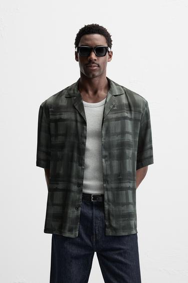 ABSTRACT PRINT SHIRT - Grey by Zara