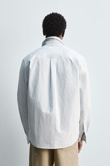 LIMITED EDITION STRIPED SHIRT - Sky blue by Zara - Image 2
