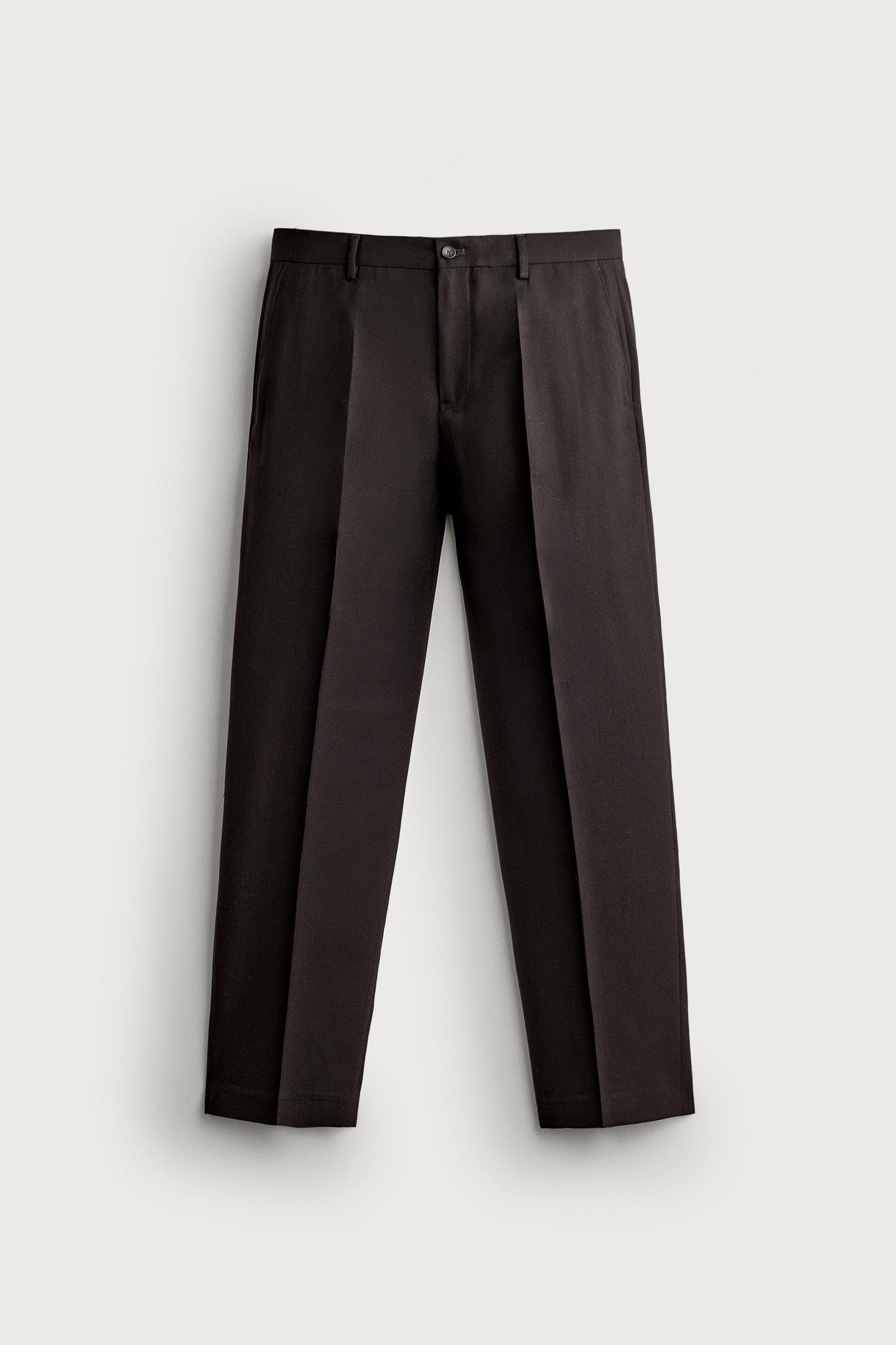 Мужские брюки Zara Wool Suit, цвет: Коричневый — фото 5