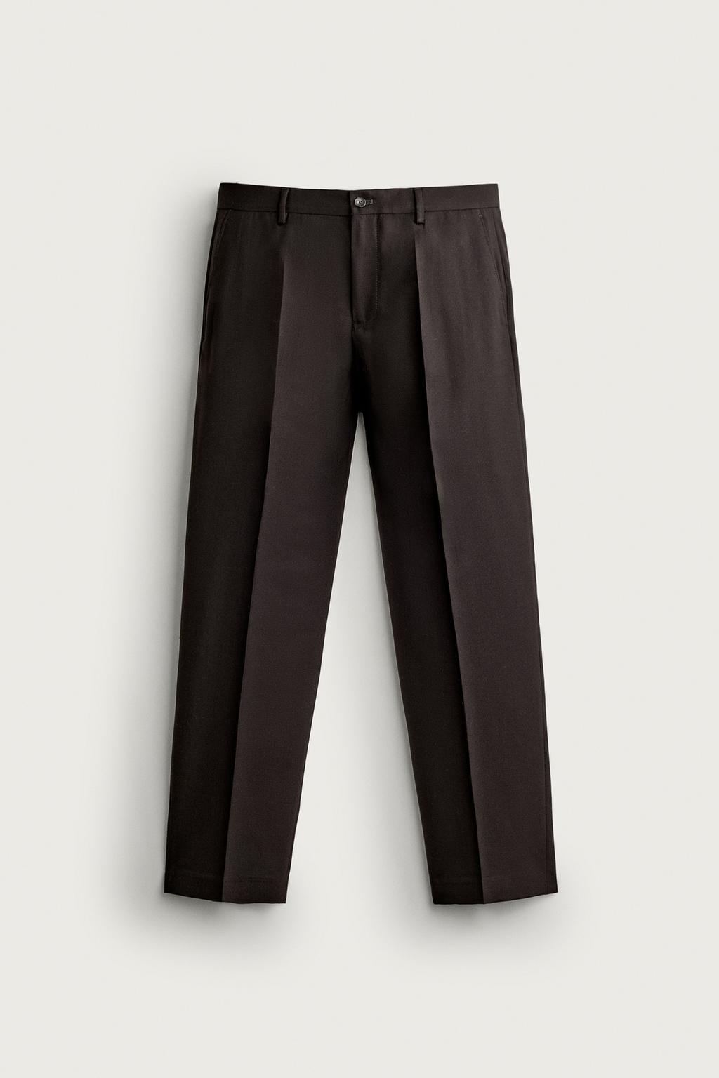 WOOL BLEND SUIT TROUSERS