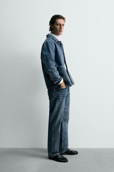 STRAIGHT-LEG JEANS - Mid-blue by Zara