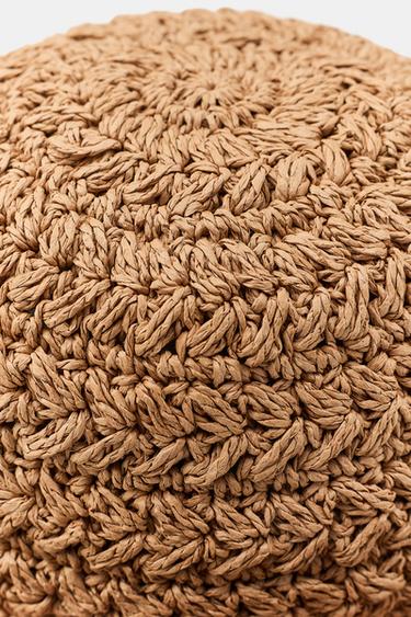 CONTRAST BRAIDED HAT - Light beige by Zara - Image 4