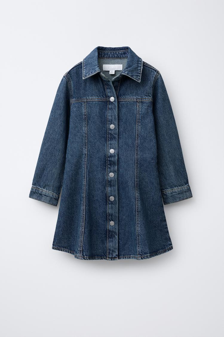 VESTIDO DENIM CORTES Azul ZARA España