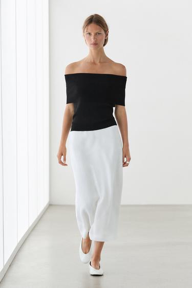 Zara Off-the-shoulder top - Black - Image 0