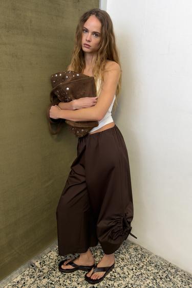 FLAT STRAP SANDALS - Brown by Zara - Image 0