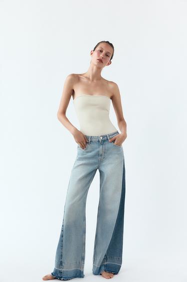 STRETCH BANDEAU BODYSUIT - Oyster-white by Zara