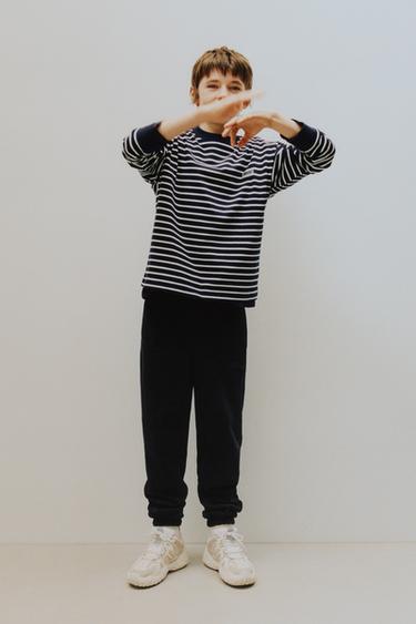 EMBROIDERED TEXT JOGGERS - Black by Zara