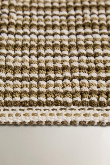 COLOURED BOUCLÉ BATH MAT - Greens by Zara - Image 2