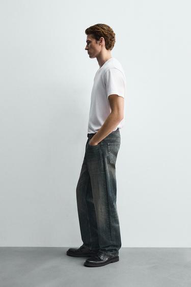 STRAIGHT FIT JEANS - Mid-blue by Zara - Image 3
