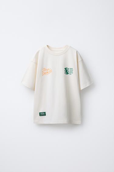 PRINTED T-SHIRT - Ecru by Zara - Image 0