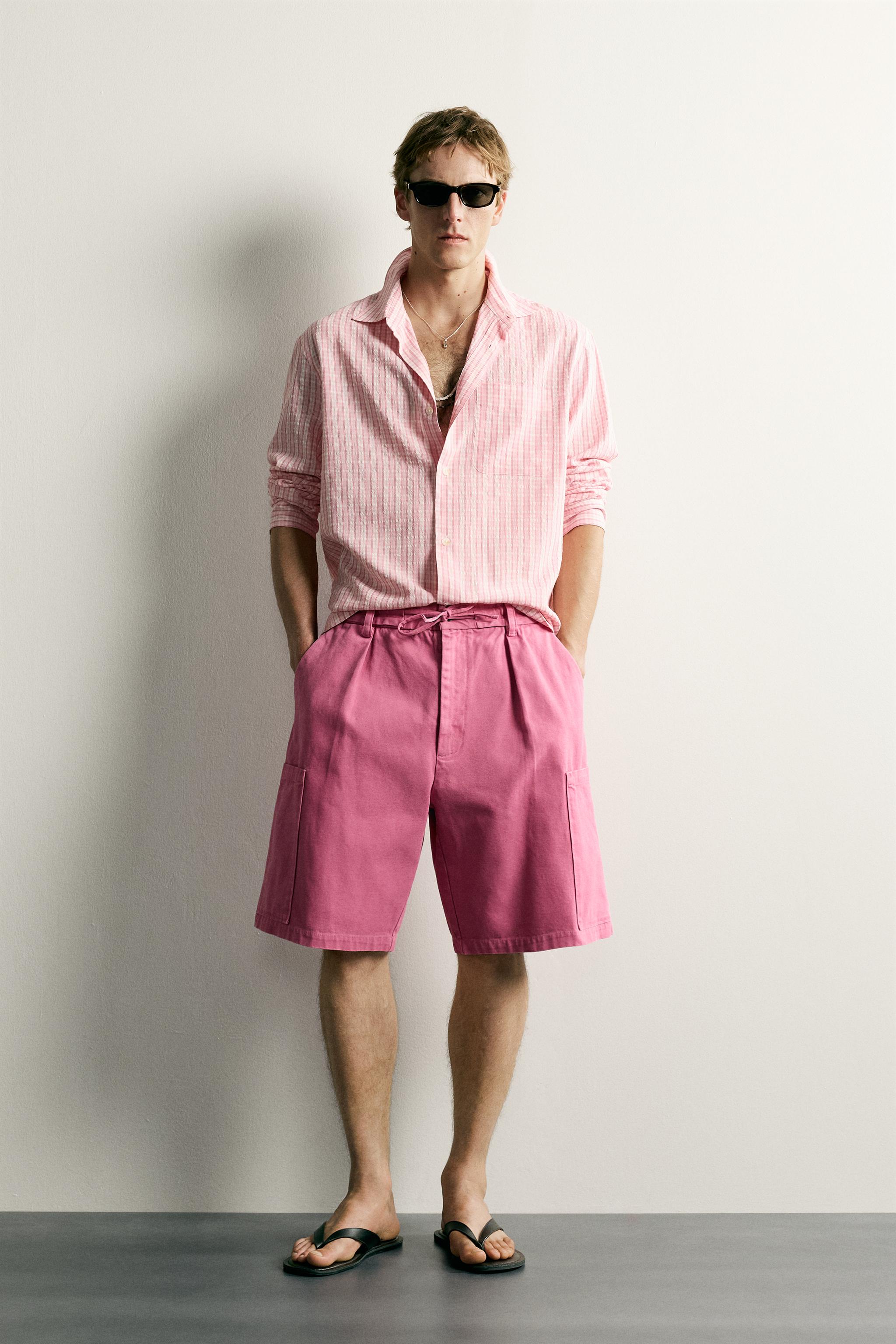 RELAXED FIT WASHED CARGO SHORTS
