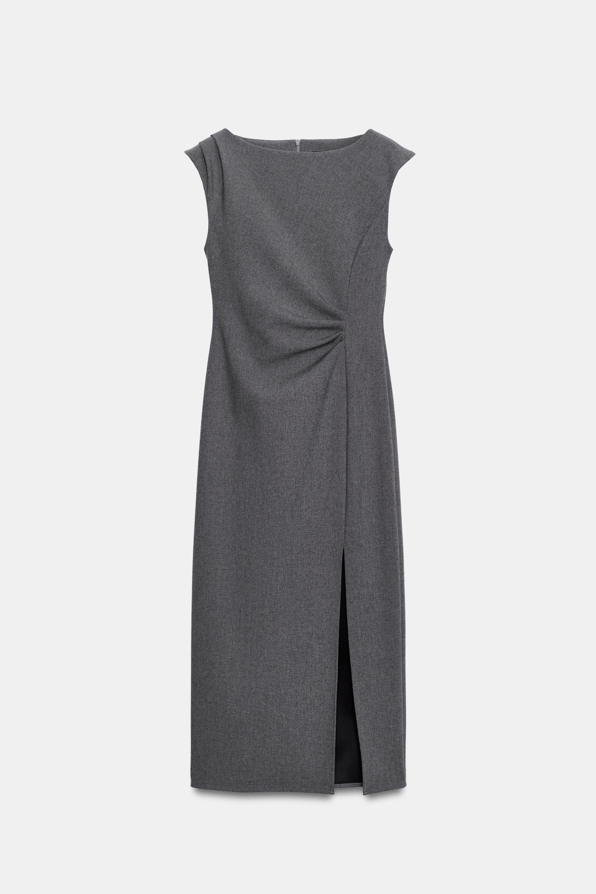 ノースリーブミディワンピース - グレーマール | ZARA Japan / 日本