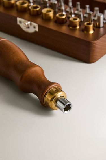 STEEL SCREWDRIVER IN BEECH WOOD BOX - Brown by Zara - Image 3